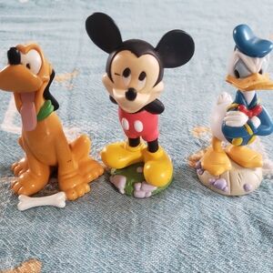 Disney Store Plastic Figures - Mickey, Pluto & Donald